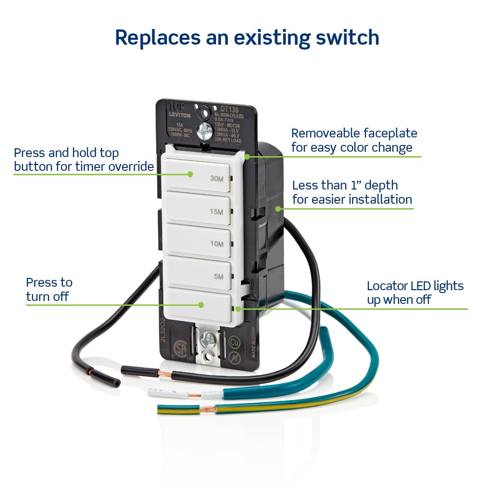 Leviton Green Flex Sleeve grounds the device for safe wiring
