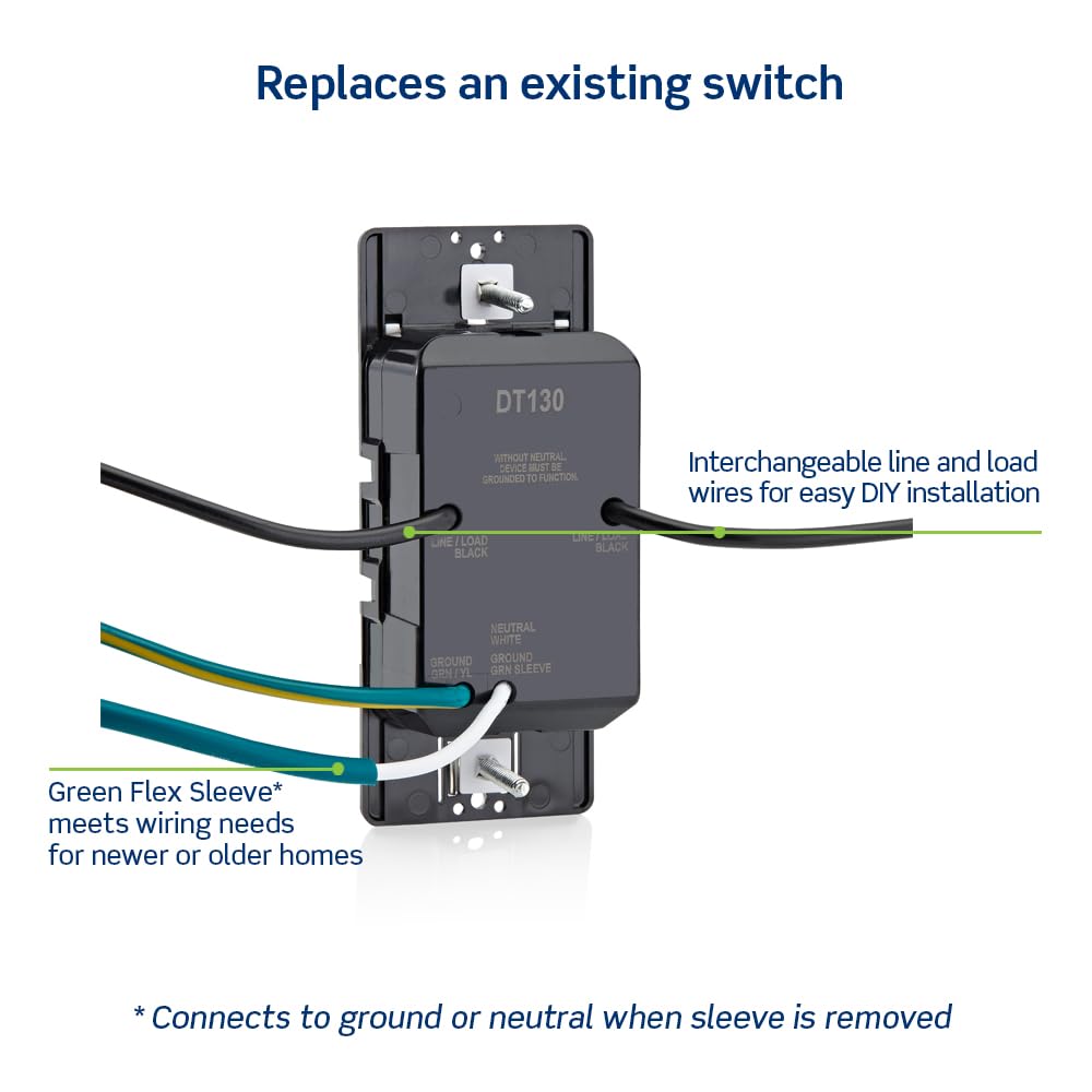 Leviton DT130-1LW wires interchangeable to prevent miswiring