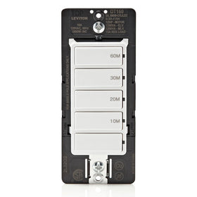 Leviton DT160-1LW front view showing compact design for easy wall installation.