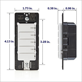 Leviton countdown switch with color-change faceplates for style