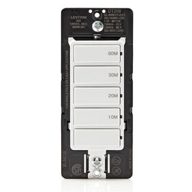 Leviton DT260 countdown switch front view for bathroom lights