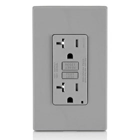 Leviton GFCI outlet gray rear terminals for wiring