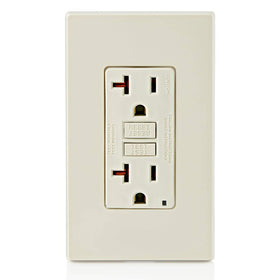 Leviton GFCI outlet non tamper-resistant design for select installations.
