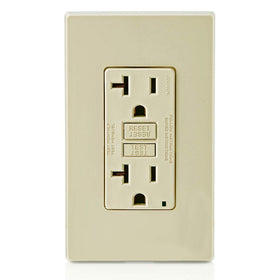 Leviton GFCI outlet reset/lockout feature prevents unsafe resets.