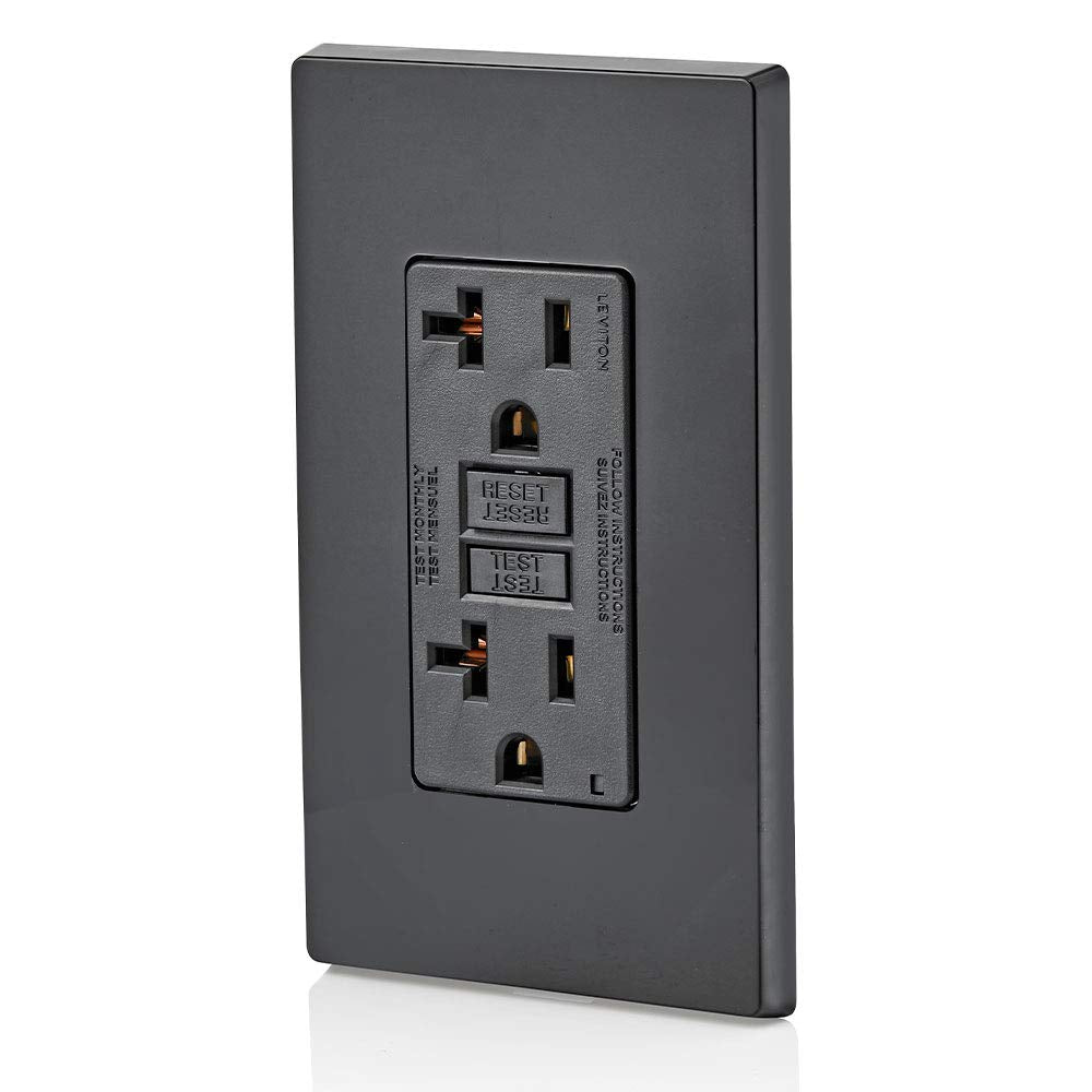 Leviton GFCI outlet self-test feature ensures ongoing safety