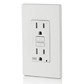 Leviton compact design fits tight outdoor spaces while maintaining protection.