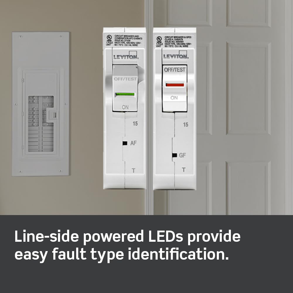 Leviton LB120-DFT reset lockout indicator emphasizing safety feature.
