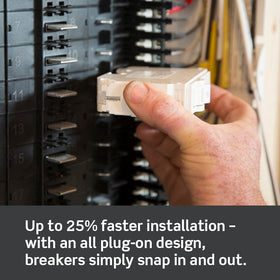Leviton LB220-T handle indicators show status at a glance for quick checks.
