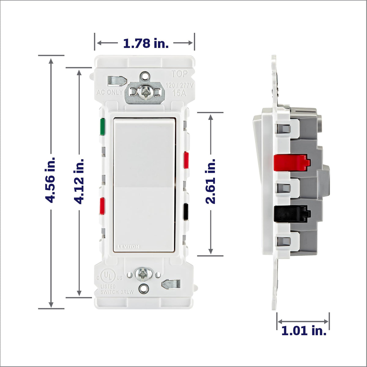 Leviton Lever Edge ideal for hallway and stairway 3-way control