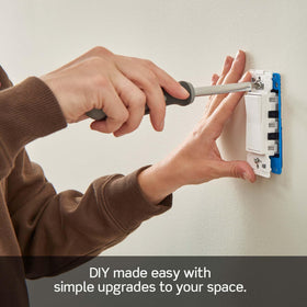 Leviton Lever Edge switch compatible with Decora wallplates for a clean look.