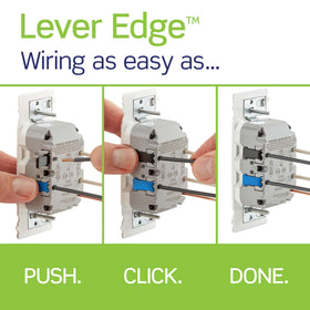 Leviton Lever Edge tamper-resistant design provides safer outdoor electrical access.