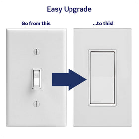 Leviton Lever Edge white-packaged in a retail box