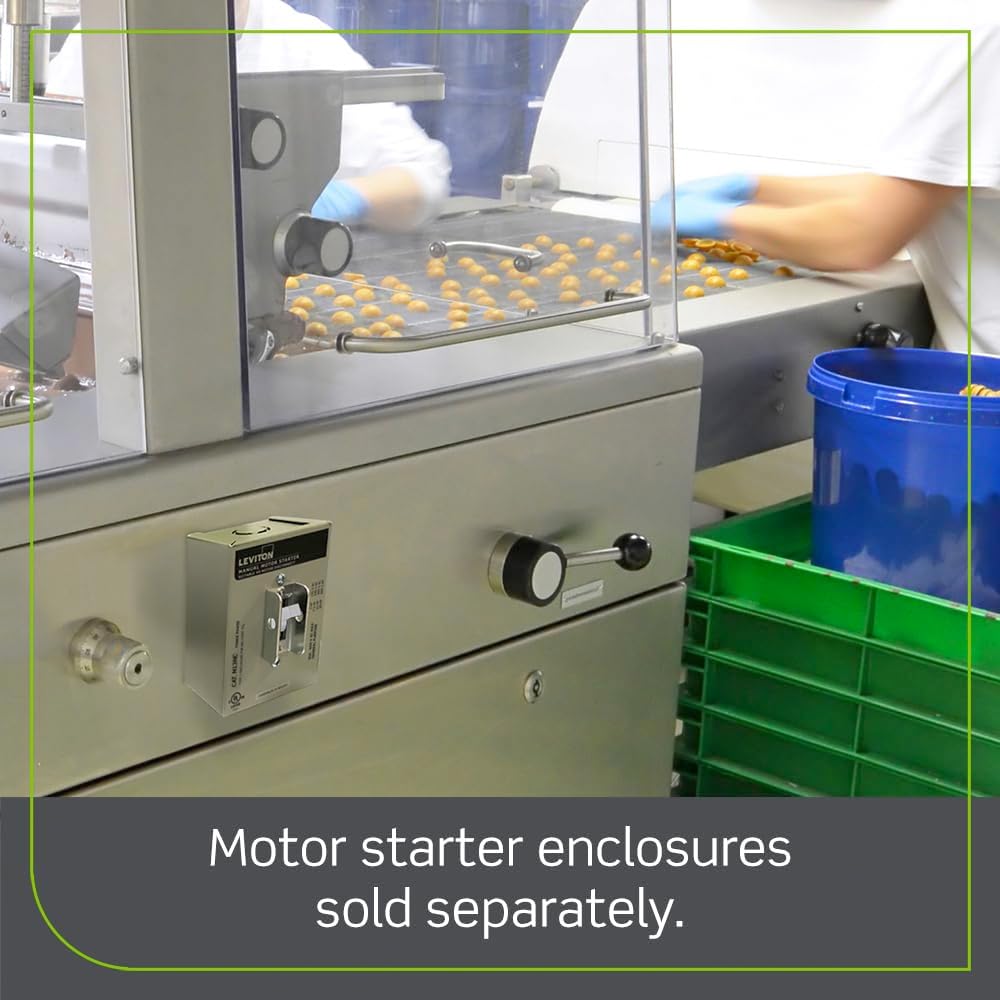 Leviton MS303-DS industrial-grade motor starter in a rugged chassis.