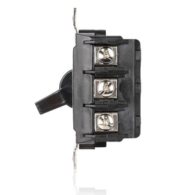 Leviton MS303-DS nickel-plated terminal screws resist corrosion for durable connections.