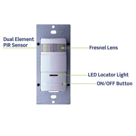 Leviton ODS10-IDE segmented Fresnel lens detail for precise sensing