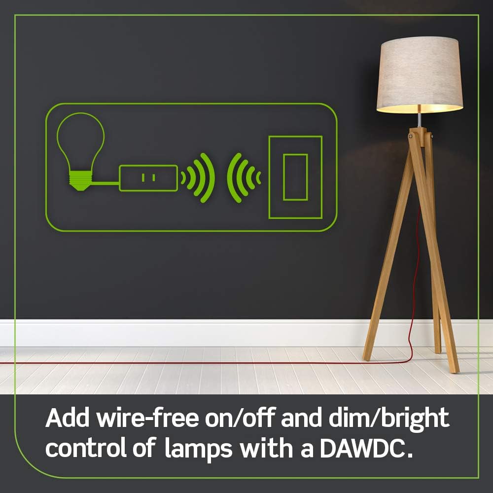 Smart dimmer in use in a living room setting