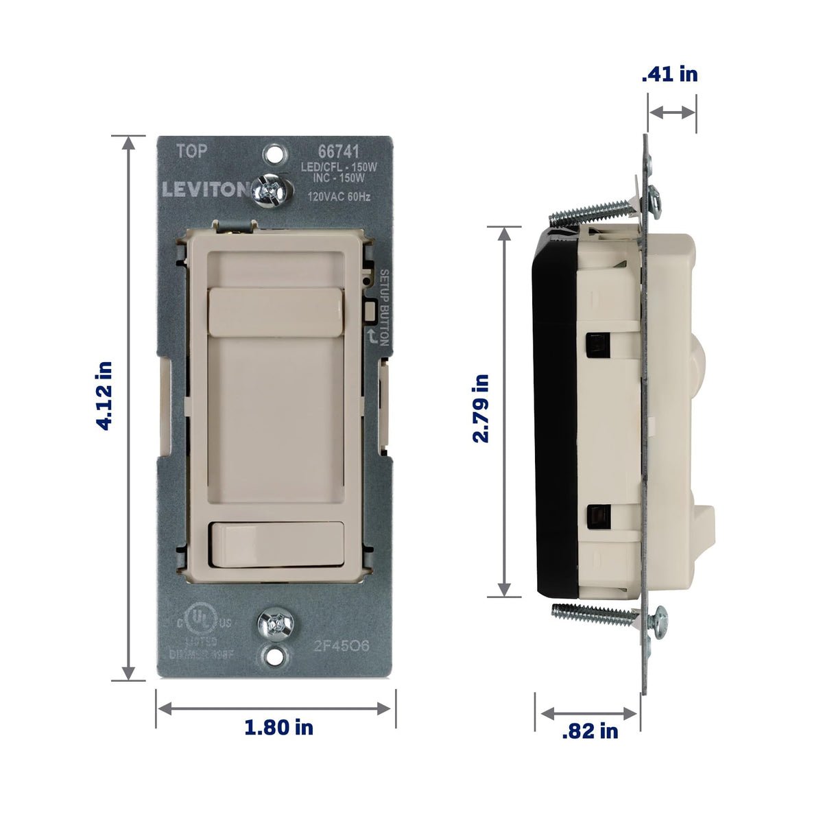 Leviton SureSlide supports 3-way and 4-way wiring for multi-location control.