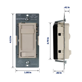 Leviton SureSlide supports 3-way and 4-way wiring for multi-location control.
