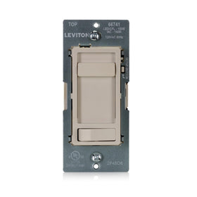 Leviton SureSlide LED dimmer provides flicker-free performance with compatible bulbs.