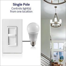 Leviton SureSlide Dimmer in-use ambience for warm evenings