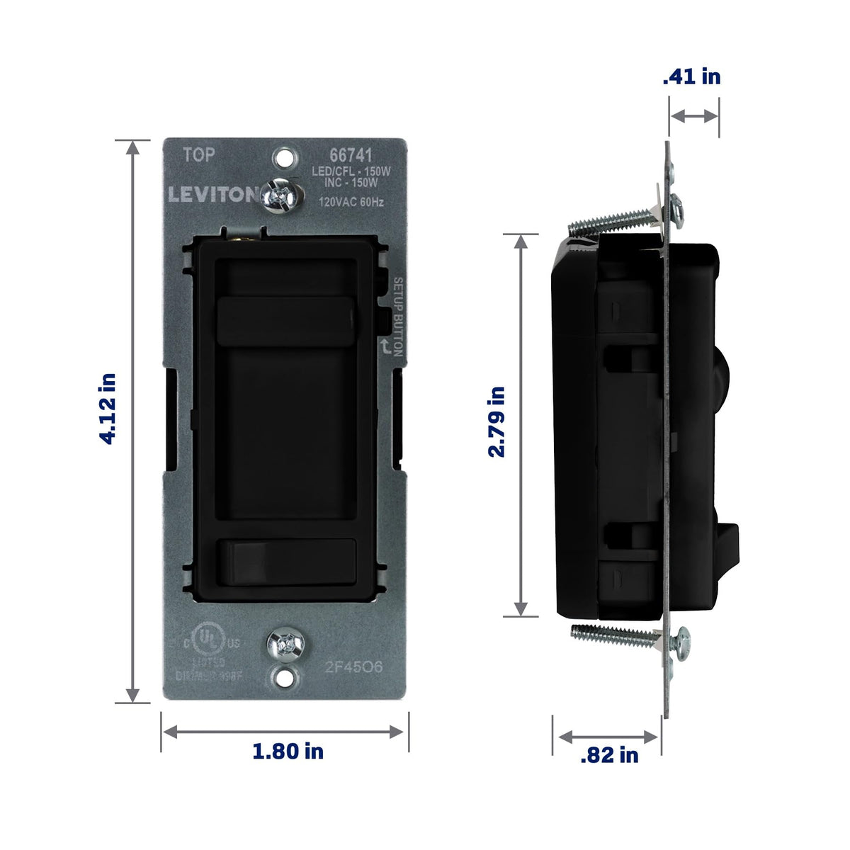 Leviton SureSlide easy-install without neutral wire for fast setup