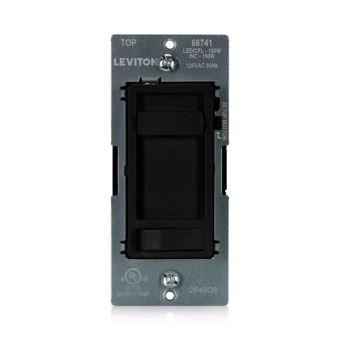 Leviton SureSlide dimmer showing smooth slide action