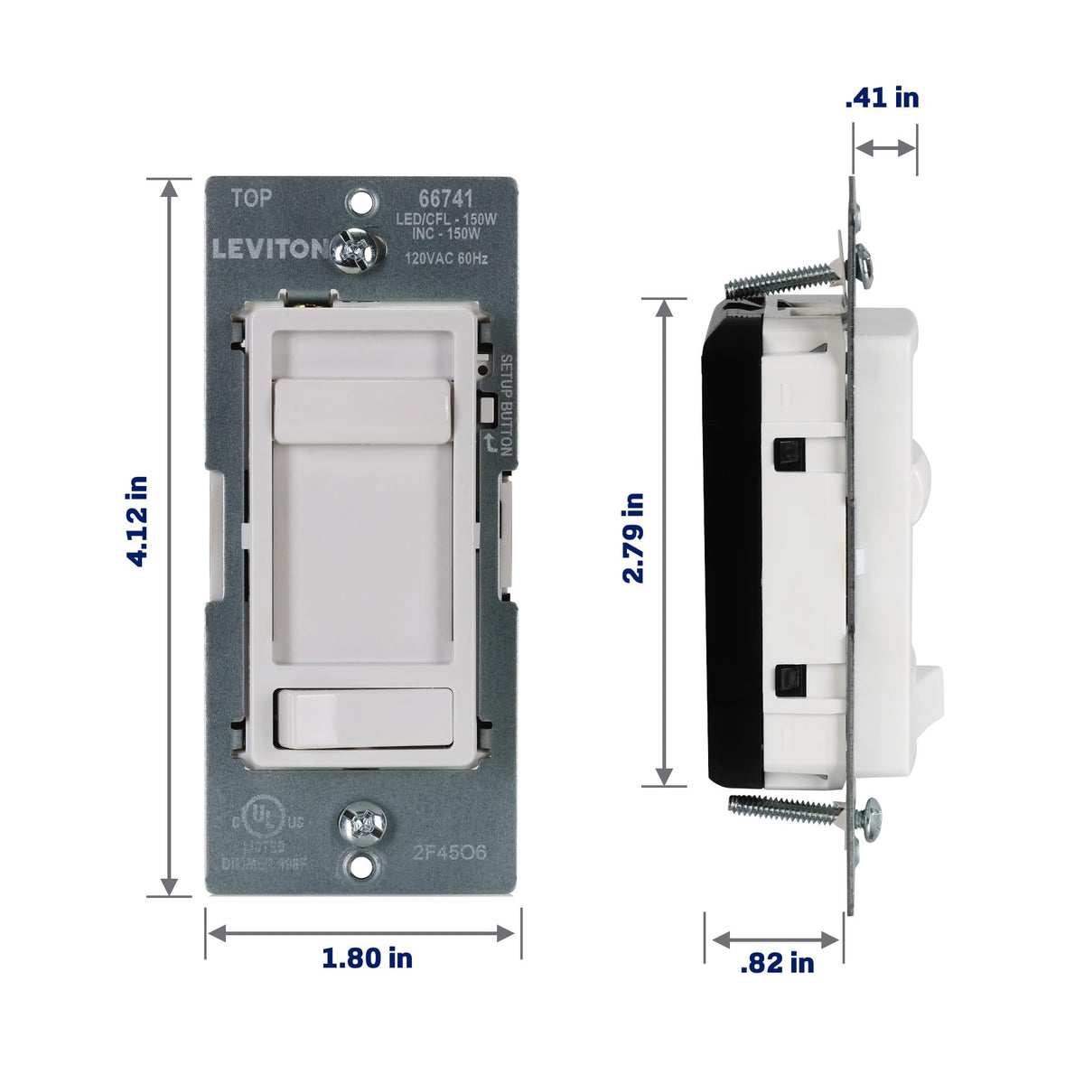 Leviton SureSlide dimmer with 4‑way compatibility and multi‑location wiring