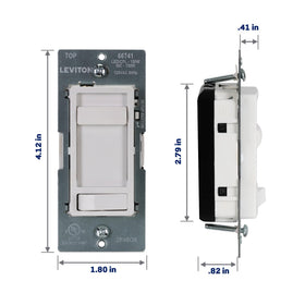 Leviton SureSlide dimmer with 4‑way compatibility and multi‑location wiring