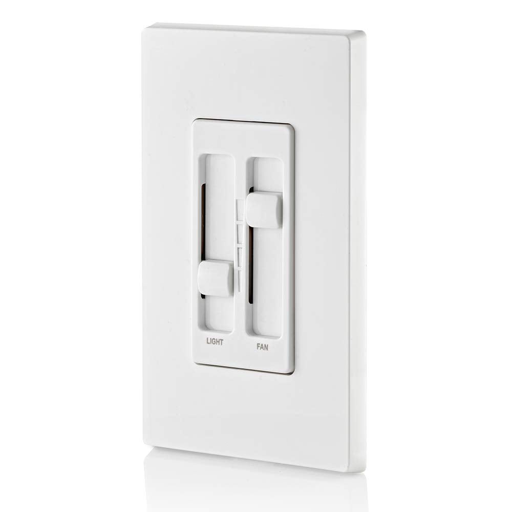 White finish complements Decora Plus wallplates for a clean, cohesive look
