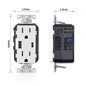 Leviton T5633-B back-wired installation demonstrates secure connections