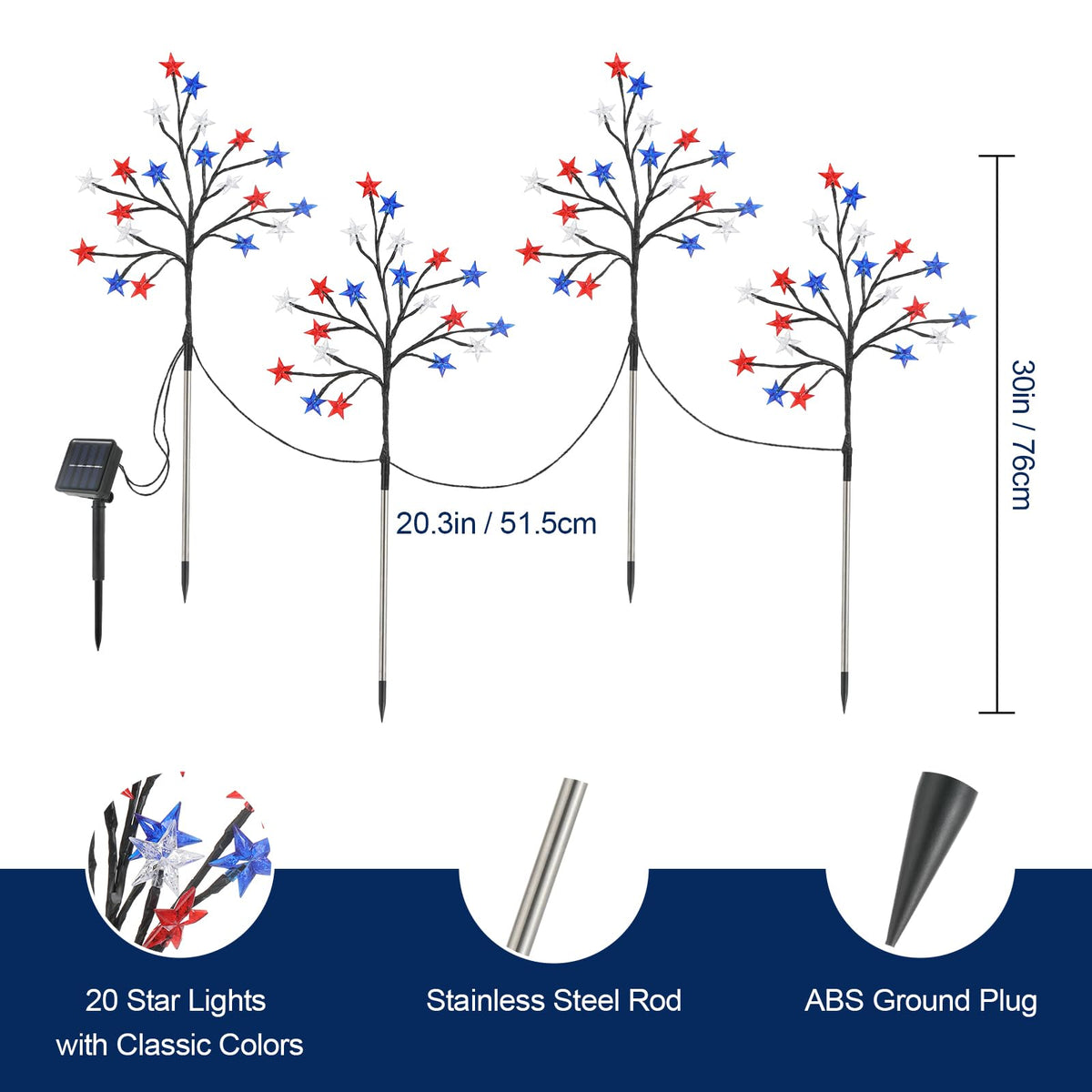 Lewondr elevated ground stake lights mark a welcoming yard entrance