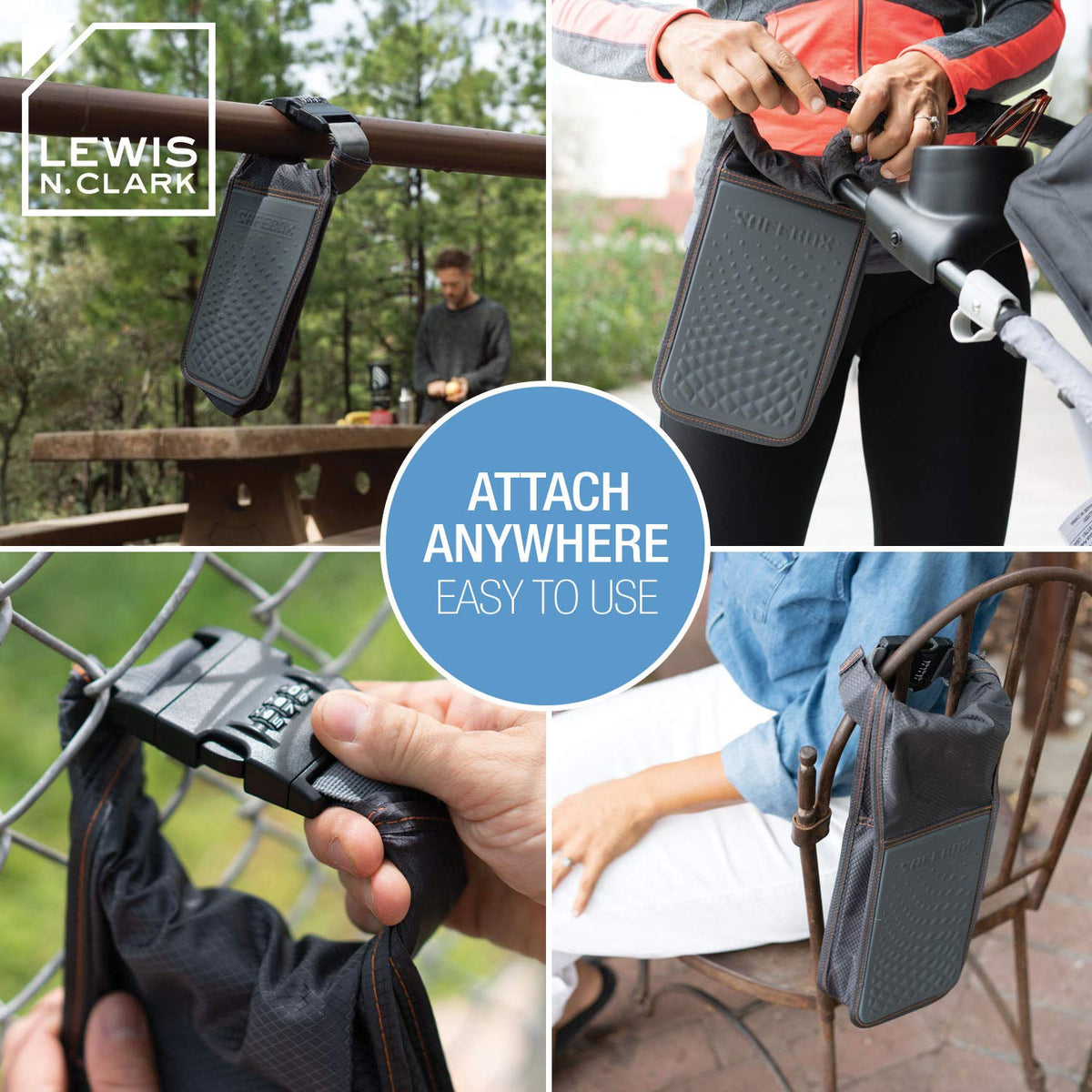 Lewis N. Clark Safebox waterproof bag keeps phone and keys dry.