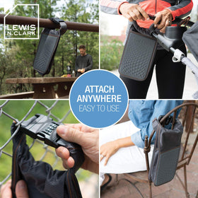 Lewis N. Clark Safebox waterproof bag keeps phone and keys dry.