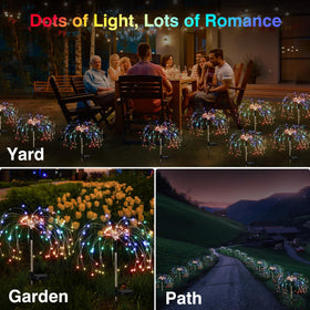 Lewondr Firework Solar Garden Light creates night ambience along walkways
