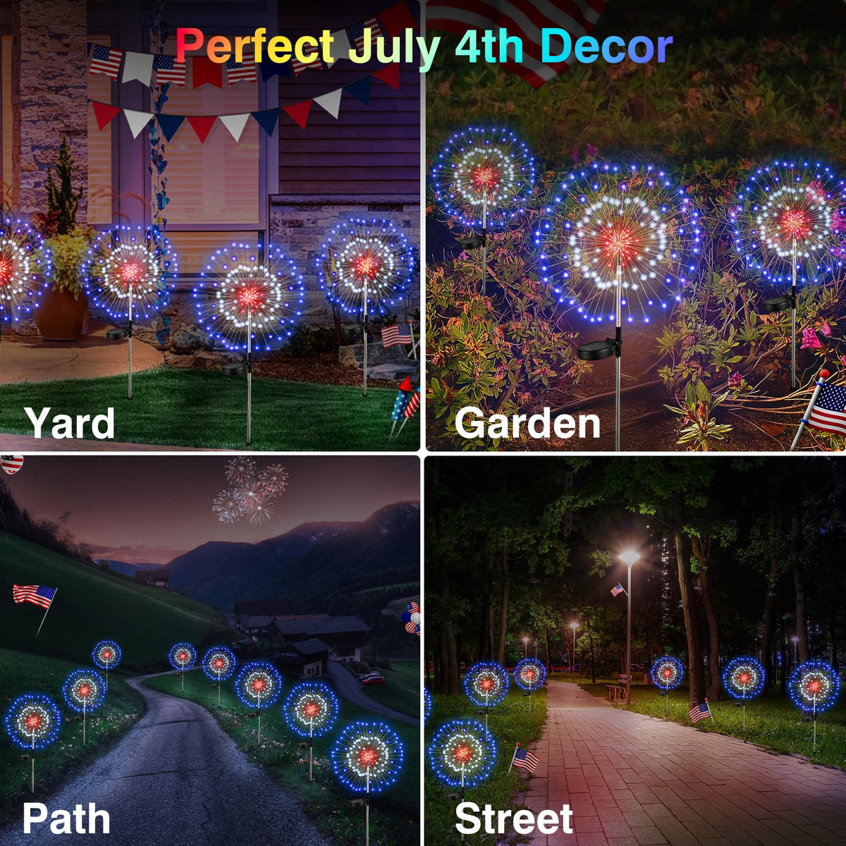 Lewondr firework lights ideal for Independence Day and garden celebrations