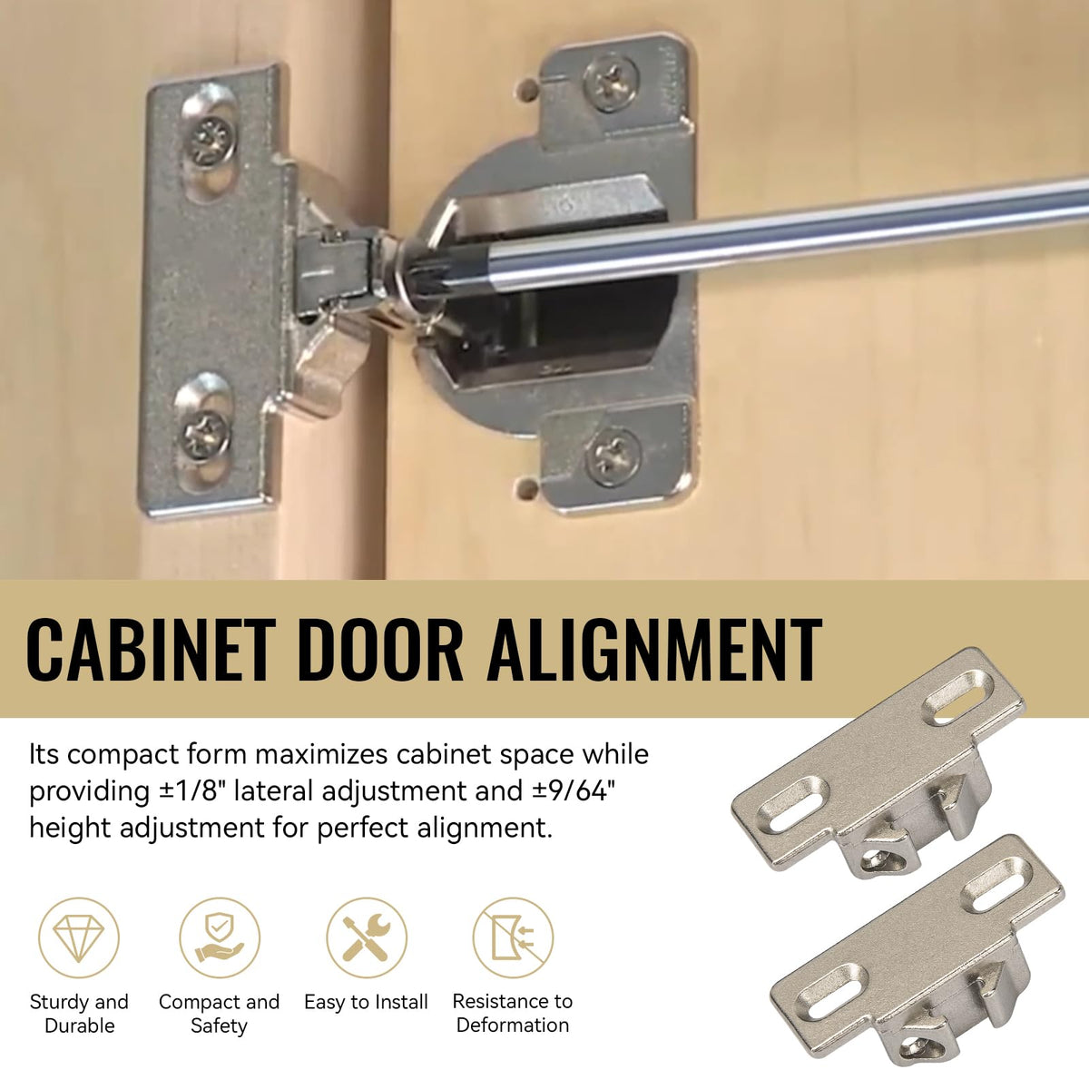 LEWEREST nickel-plated hinge plate suitable for Blum 110° hinges for robust operation
