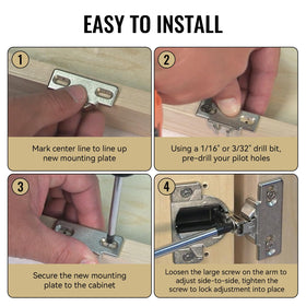 LEWEREST replacement plate compatible with Blum model 39C358C.21