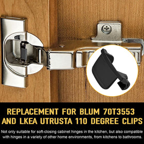 LEWEREST 86–110° clip protects walls and adjacent cabinets