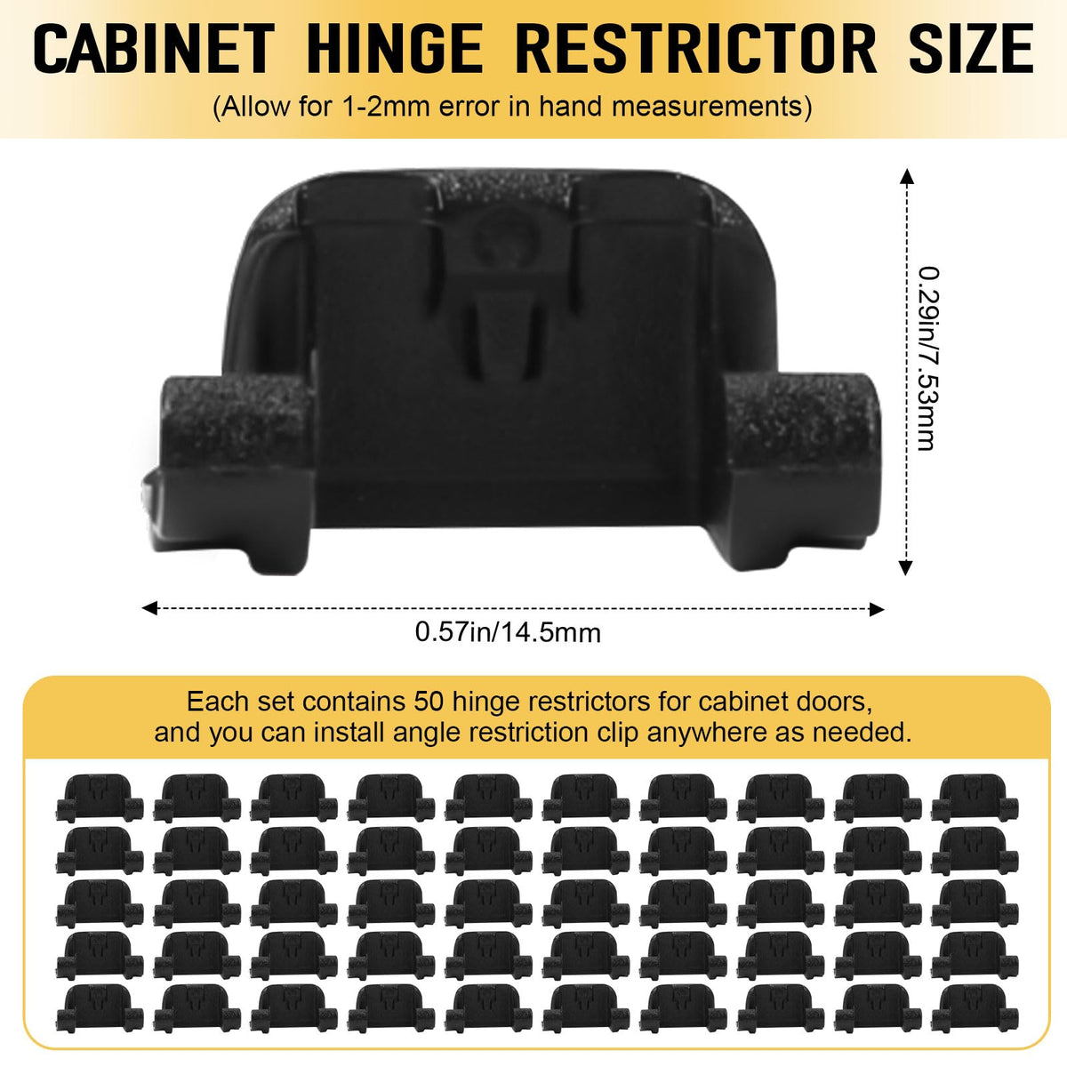 LEWEREST nylon restrictor clip for Blumotion hinges ensures durability