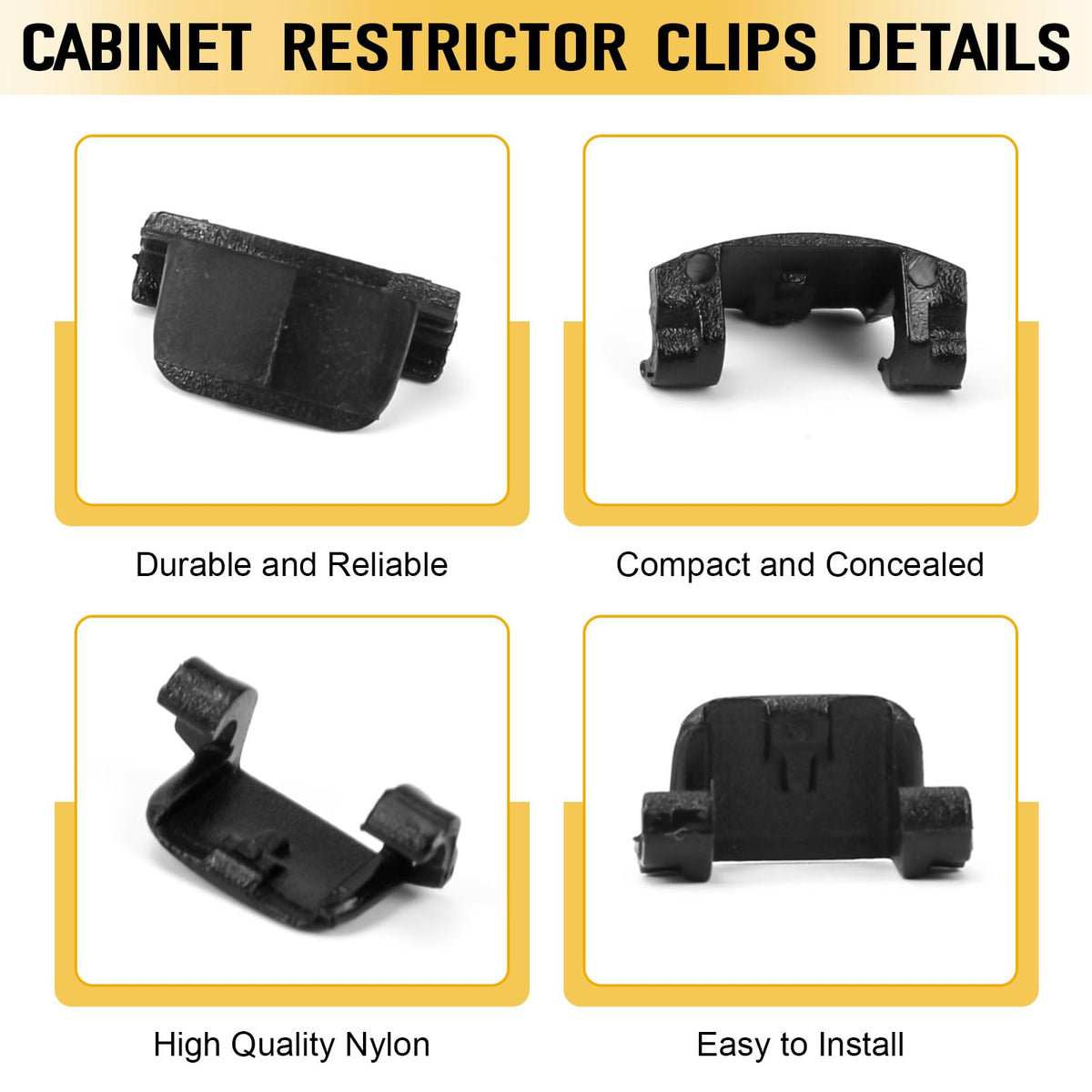 LEWEREST clip works with IKEA Utrusta 110° hinges for versatility