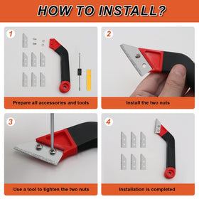 Lewrwet grout removal tool for narrow lines and precise caulk work