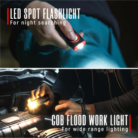 Lexall 2-pack flashlight clip-magnet enables hands-free mounting on metal surfaces.