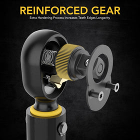 LEXIVON aerospace aluminum knurled handle provides secure grip