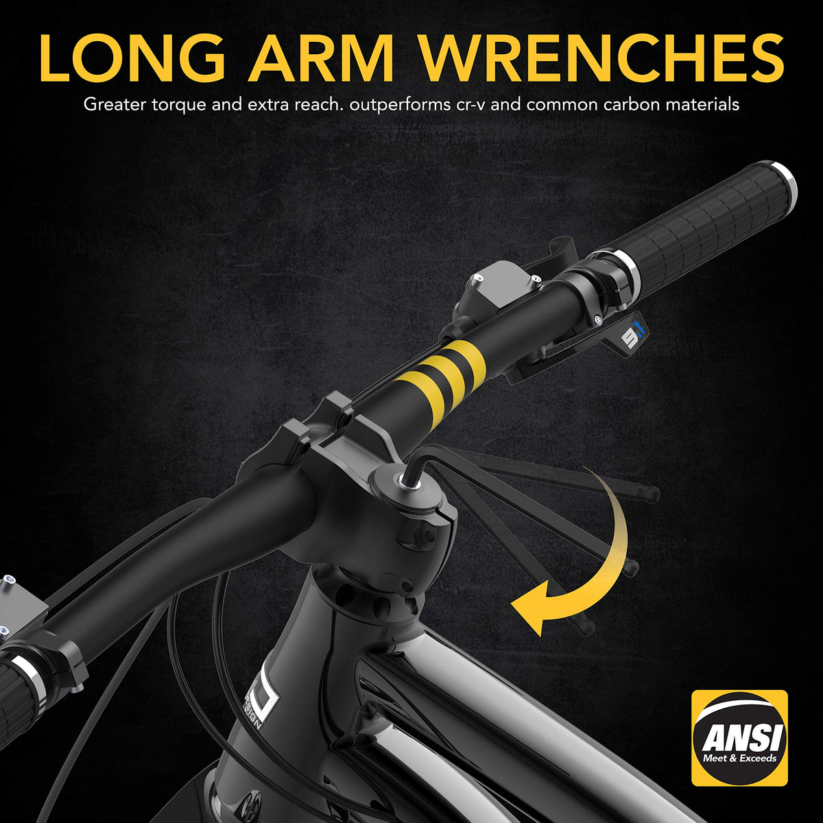 LEXIVON LX-132 sizes-etched wrenches enable fast size recognition