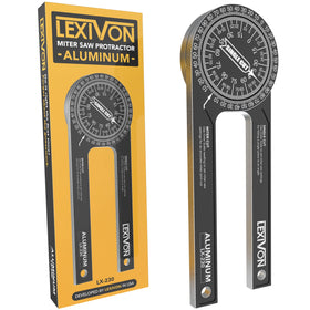 LEXIVON LX-230 front view showing durable aluminum protractor for precise miters