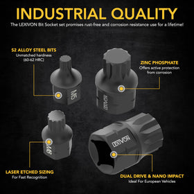 LEXIVON black-phosphate protected bits extend life in rugged use
