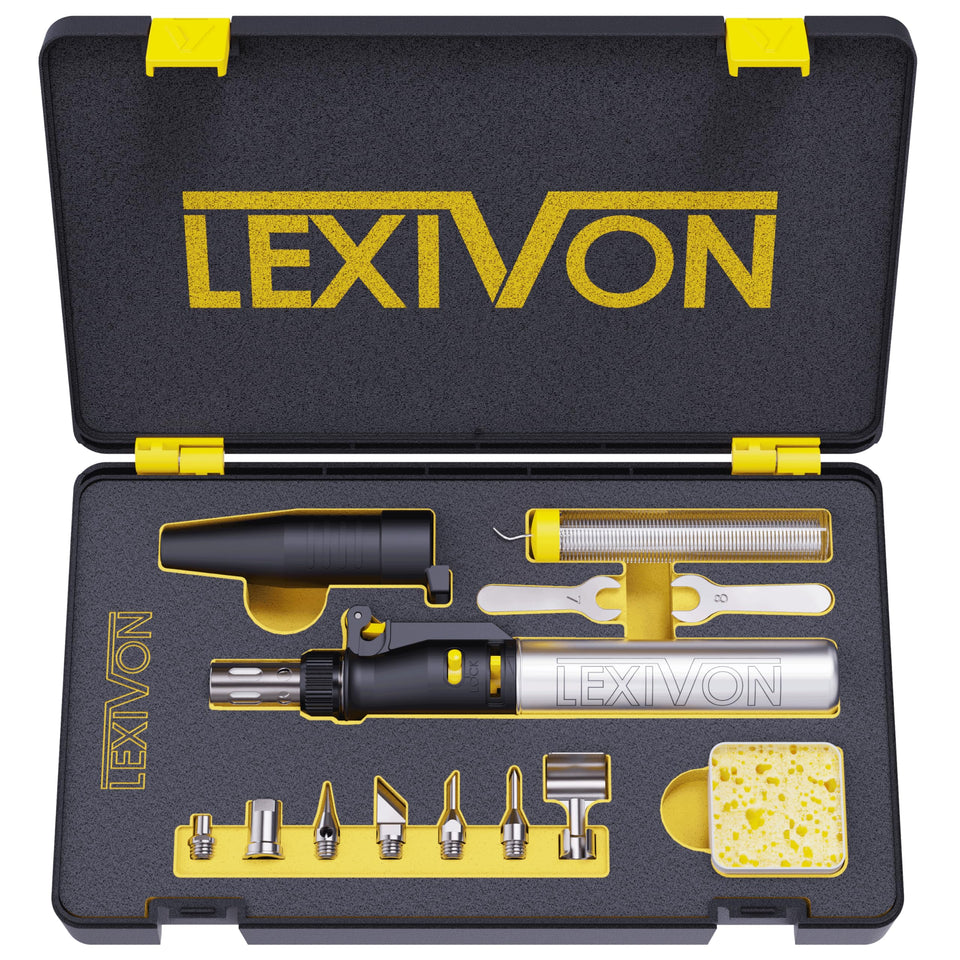 LEXIVON cordless butane soldering iron kit for on-the-go projects.
