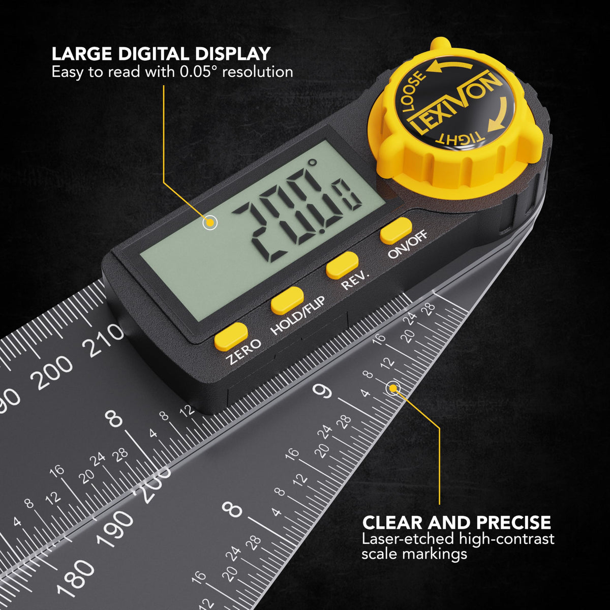 LEXIVON angle finder outside angle reading for framing and tiling tasks