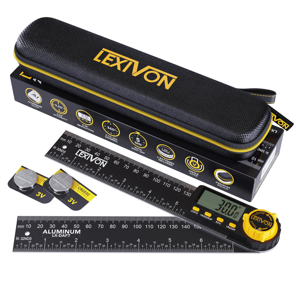 LEXIVON digital angle finder with XL display for easy readings