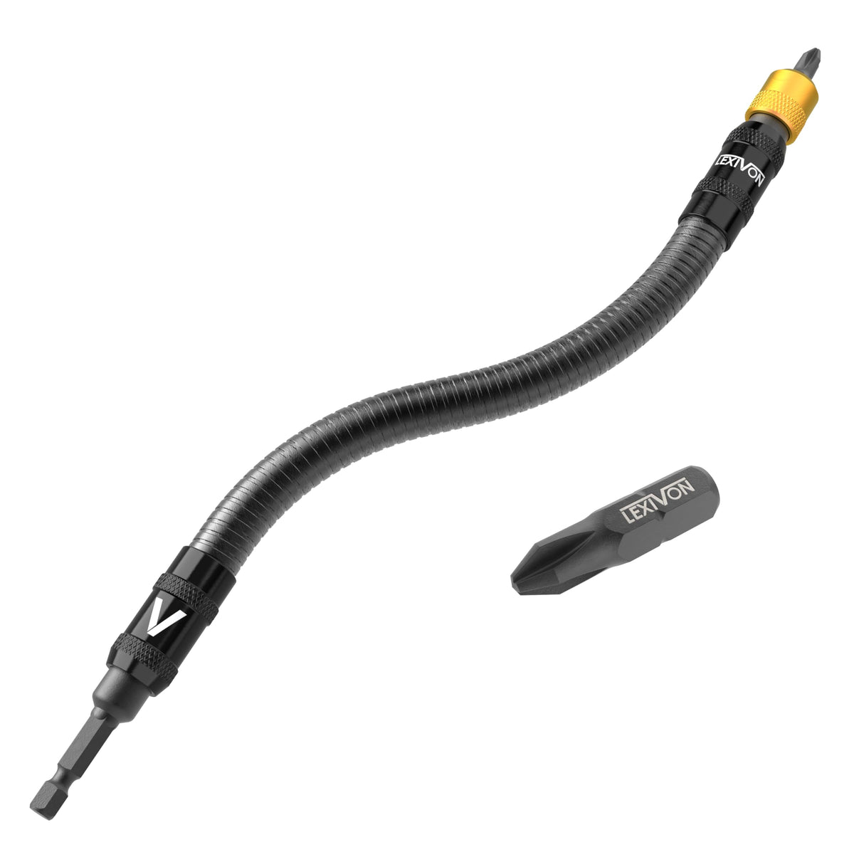 LEXIVON quick-release mechanism enables fast bit changes during projects